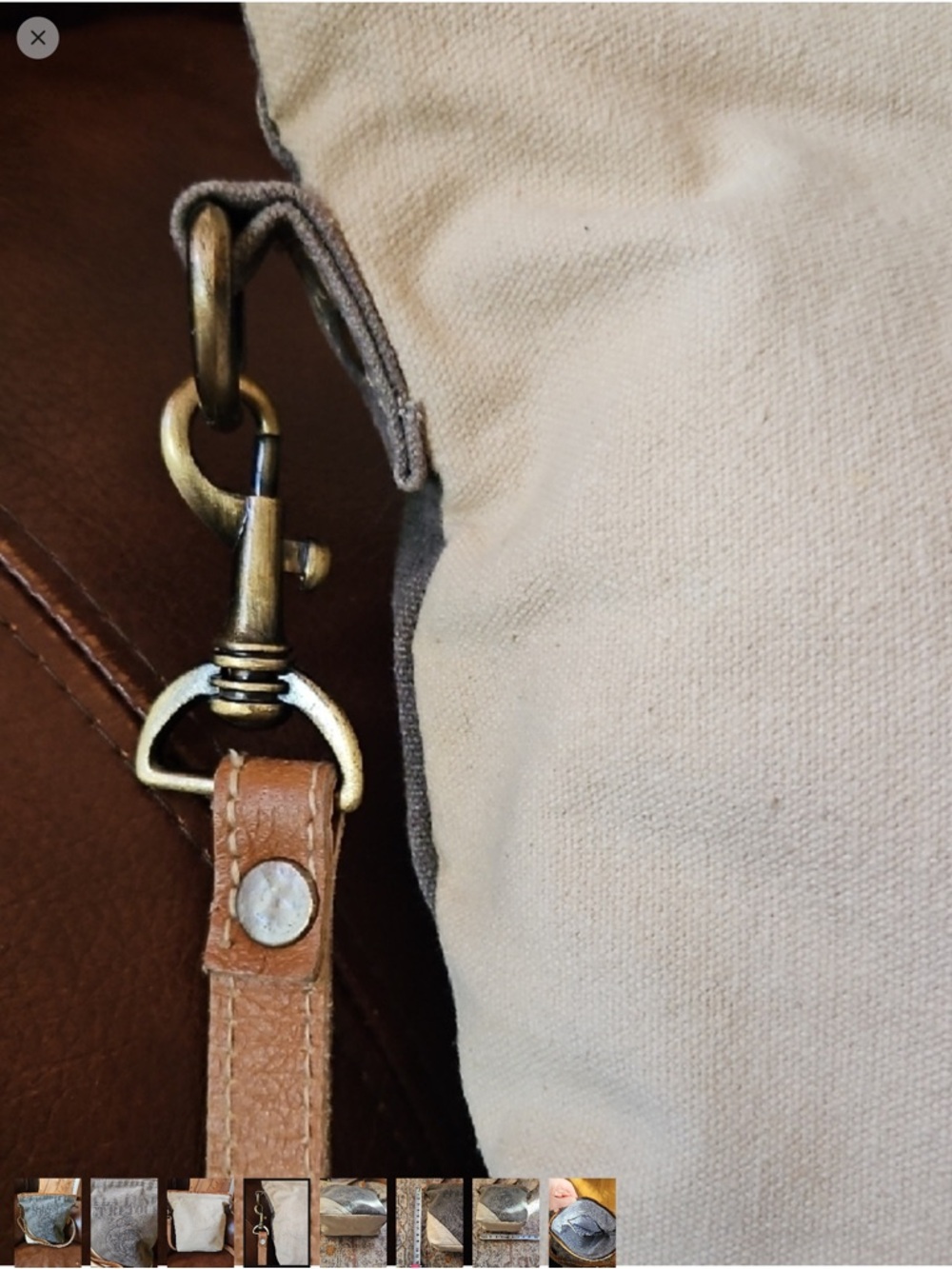 To The Moon And Back Crossbody Bag by Clea Rey made recycled military tents - Picture 4 of 4